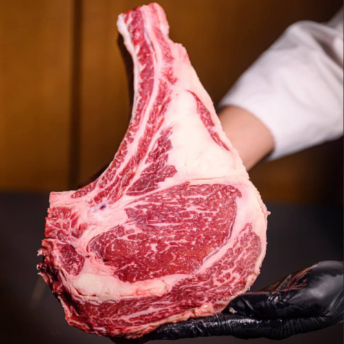 Australian tomahawk steak, approximately 1.2 kg.